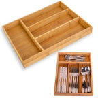 Bamboo Cutlery Organizer