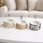 Luxury Ceramic Ashtray with Metal Stand