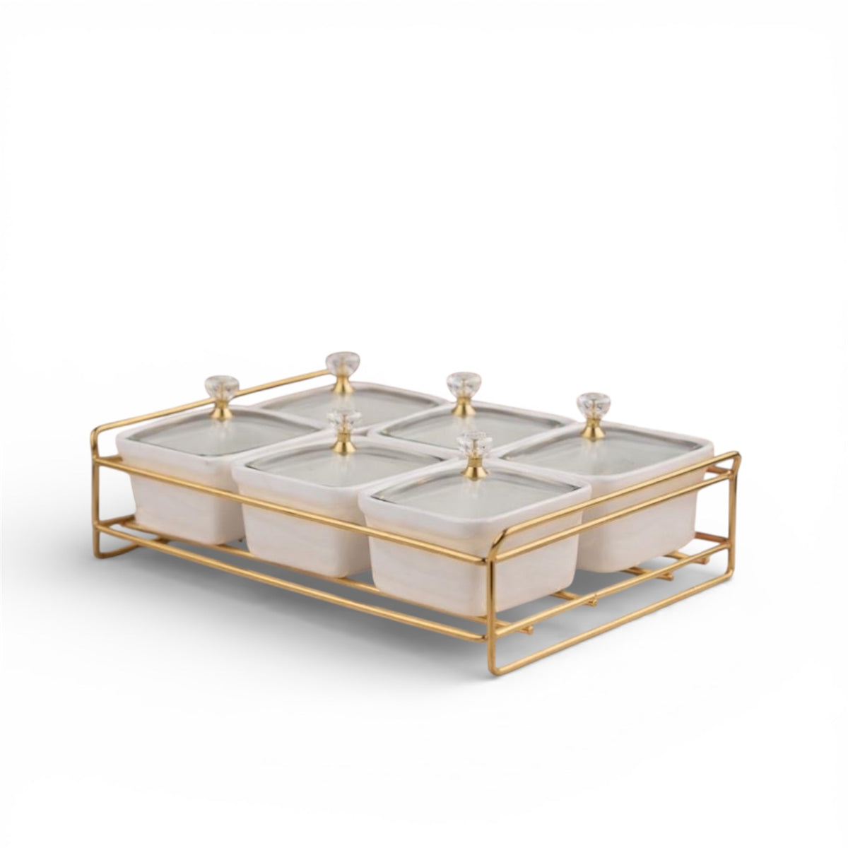 6pcs Luxury Ceramic Snack Serving Set
