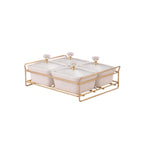 4pcs Luxury Ceramic Snack Serving Set
