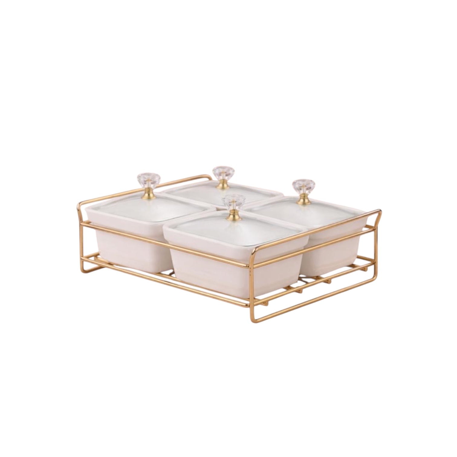 4pcs Luxury Ceramic Snack Serving Set