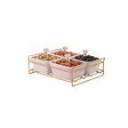 4pcs Luxury Ceramic Snack Serving Set