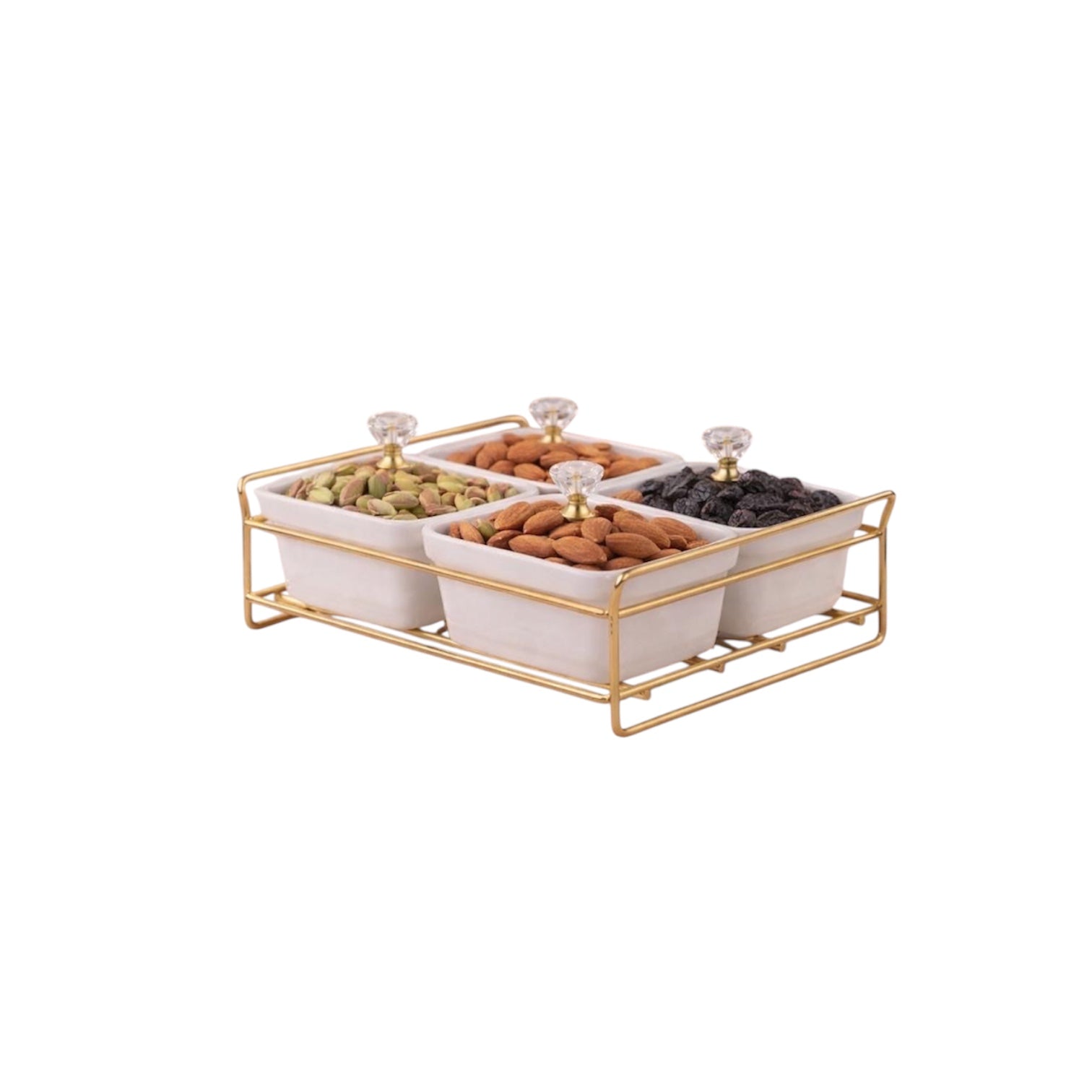 4pcs Luxury Ceramic Snack Serving Set