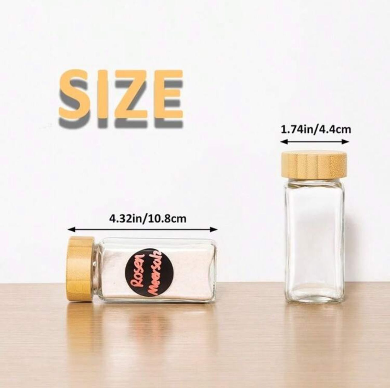 Bamboo Glass Bottle 120ml Organizer