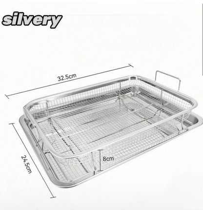 Stainless steel tray and basket