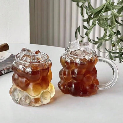 1pc 350ml Coffee Glass Mug Glass Heat Resistant