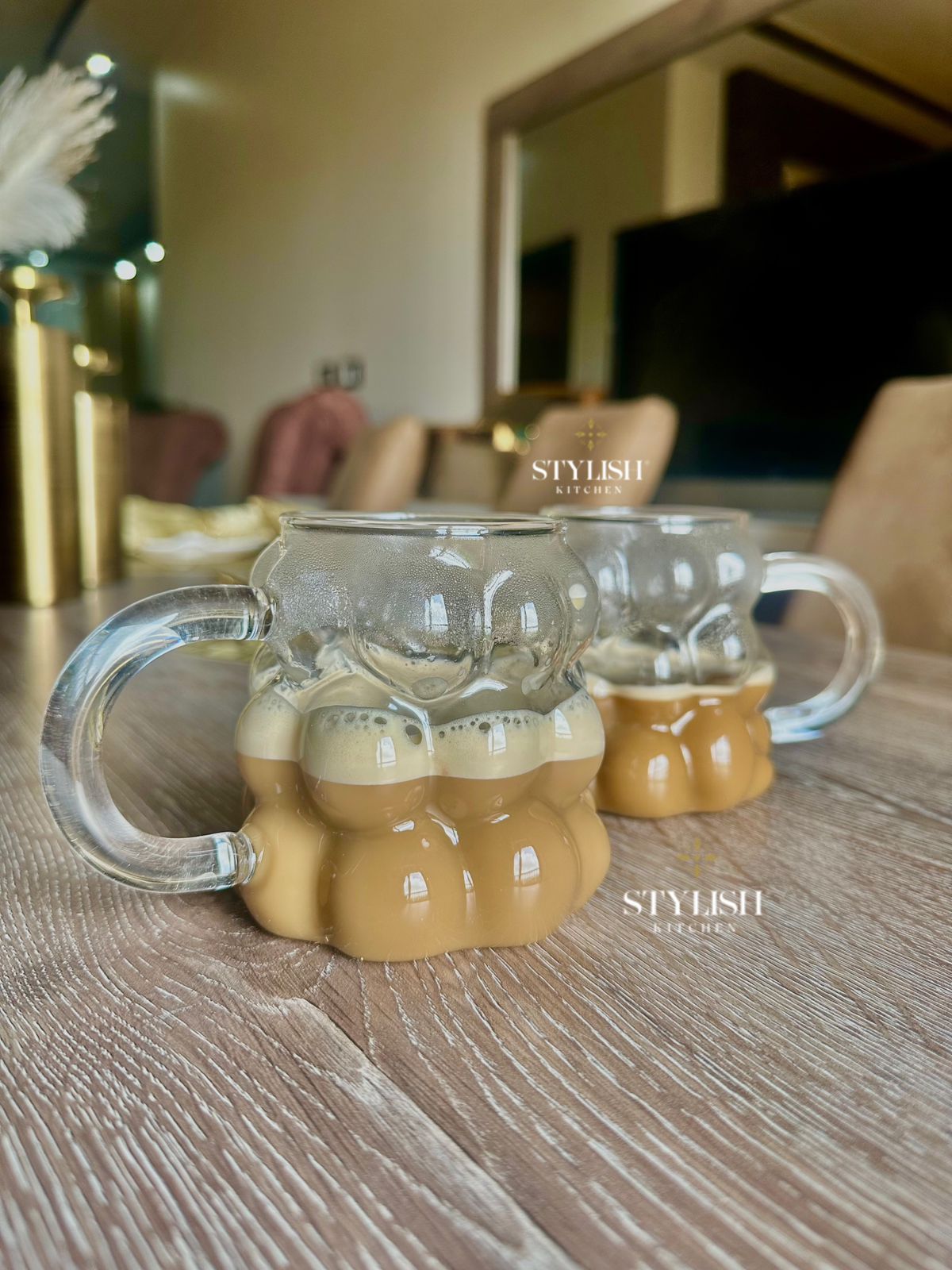 1pc 350ml Coffee Glass Mug Glass Heat Resistant