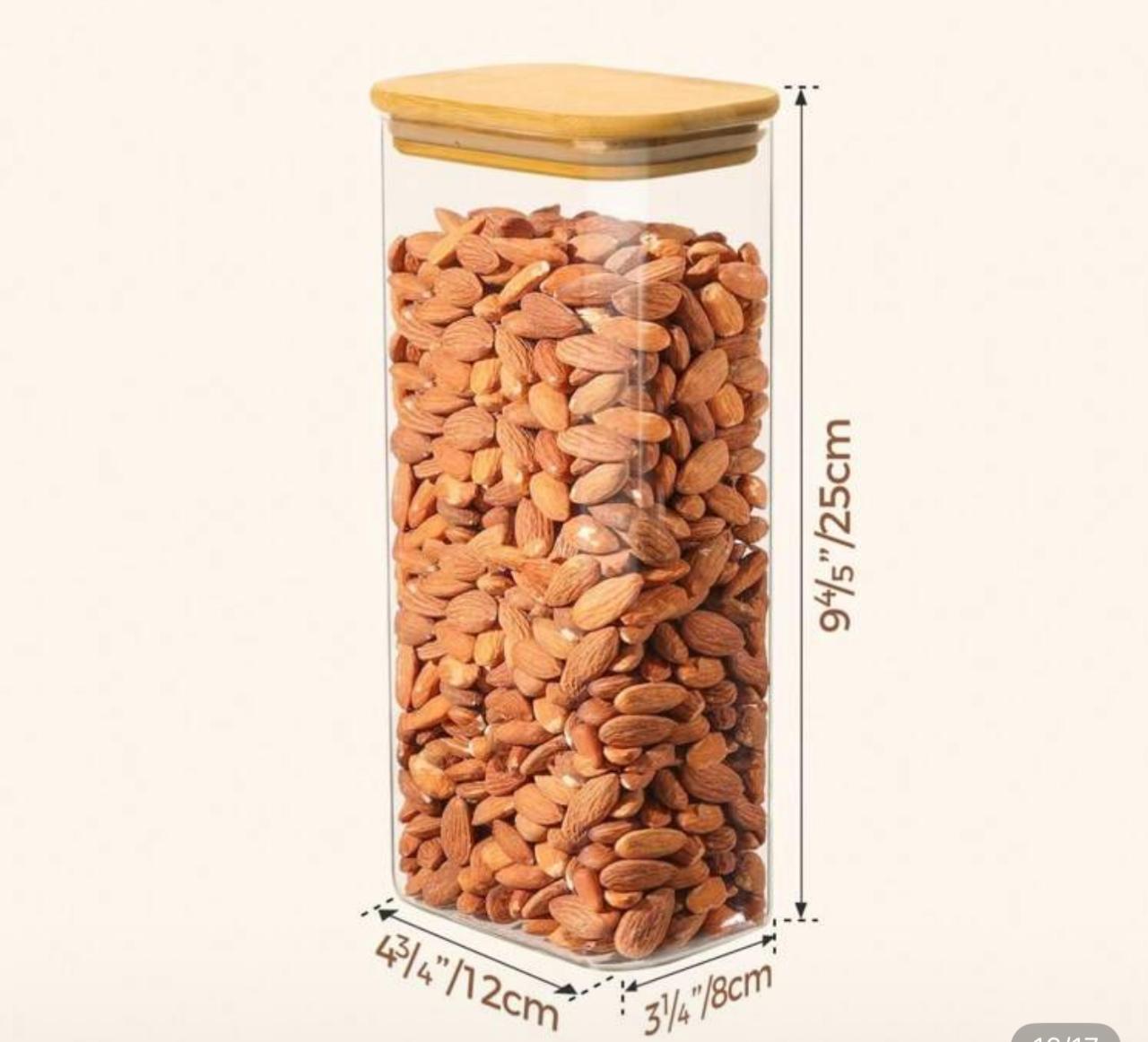 PET Food Storage Container With Bamboo Lid