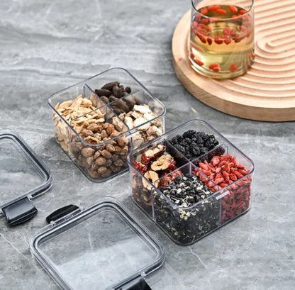 4-Compartment Transparent Storage Box