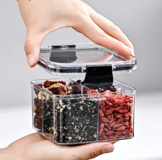4-Compartment Transparent Storage Box