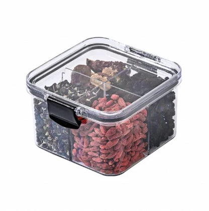 4-Compartment Transparent Storage Box