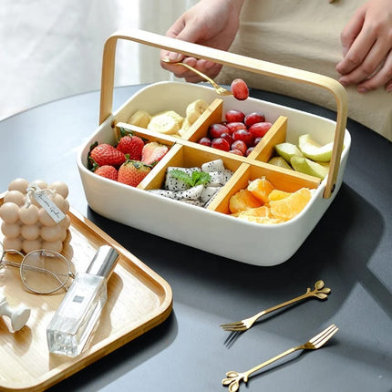 6-Compartment Ceramic Tray