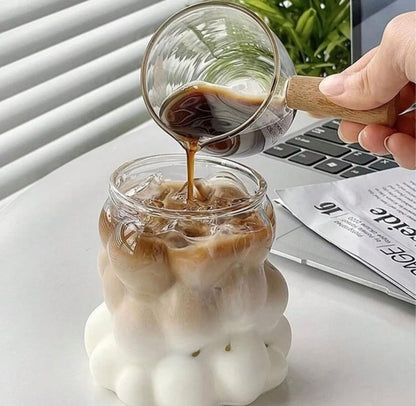 1pc 350ml Coffee Glass Mug Glass Heat Resistant