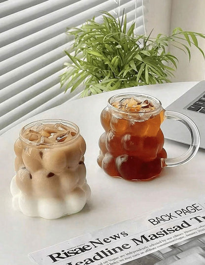 1pc 350ml Coffee Glass Mug Glass Heat Resistant