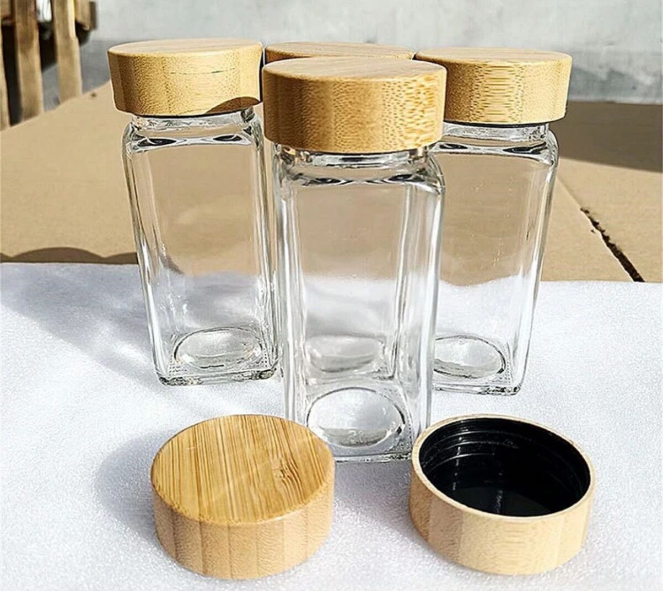 Spice Jar Shaker Bamboo Lid-Large